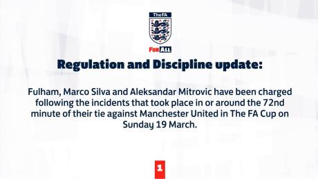 官方：英足总将对富勒姆、主帅席尔瓦和米特洛维奇行为提出指控