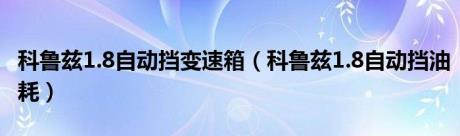 科鲁兹1.8自动挡变速箱（科鲁兹1.8自动挡油耗）