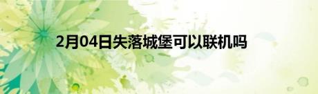 2月04日失落城堡可以联机吗