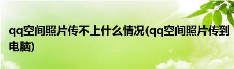 qq空间照片传不上什么情况(qq空间照片传到电脑)