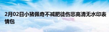 2月02日小猪佩奇不减肥徒伤悲高清无水印表情包