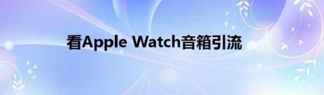 看Apple Watch音箱引流