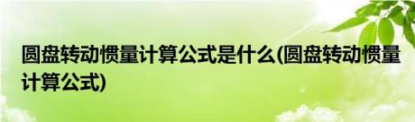 圆盘转动惯量计算公式是什么(圆盘转动惯量计算公式)