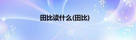 田比读什么(田比)