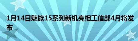 1月14日魅族15系列新机亮相工信部4月将发布