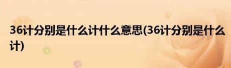 36计分别是什么计什么意思(36计分别是什么计)