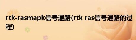 rtk-rasmapk信号通路(rtk ras信号通路的过程)