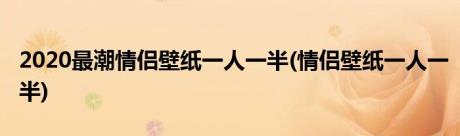 2020最潮情侣壁纸一人一半(情侣壁纸一人一半)