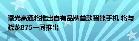 曝光高通将推出自有品牌首款智能手机 将与骁龙875一同推出