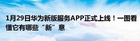 1月29日华为新版服务APP正式上线！一图看懂它有哪些“新”意