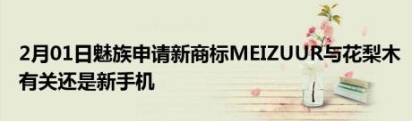 2月01日魅族申请新商标MEIZUUR与花梨木有关还是新手机