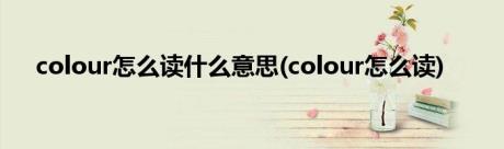 colour怎么读什么意思(colour怎么读)