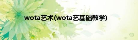 wota艺术(wota艺基础教学)