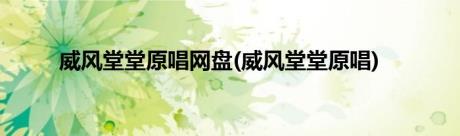 威风堂堂原唱网盘(威风堂堂原唱)