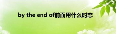 by the end of前面用什么时态