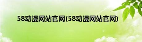 58动漫网站官网(58动漫网站官网)