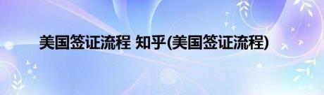 美国签证流程 知乎(美国签证流程)