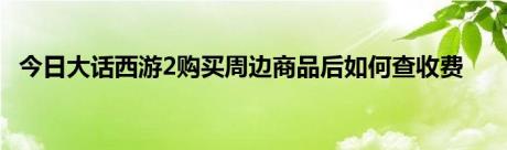 今日大话西游2购买周边商品后如何查收费