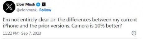 马斯克讽刺iPhone毫无新意,网友回呛:特斯拉也一样